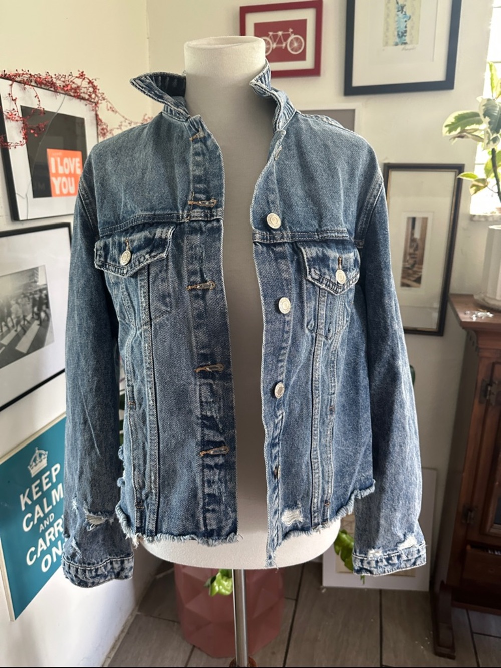 Vervet Classic Blue Denim Jean Jacket - Women's Small